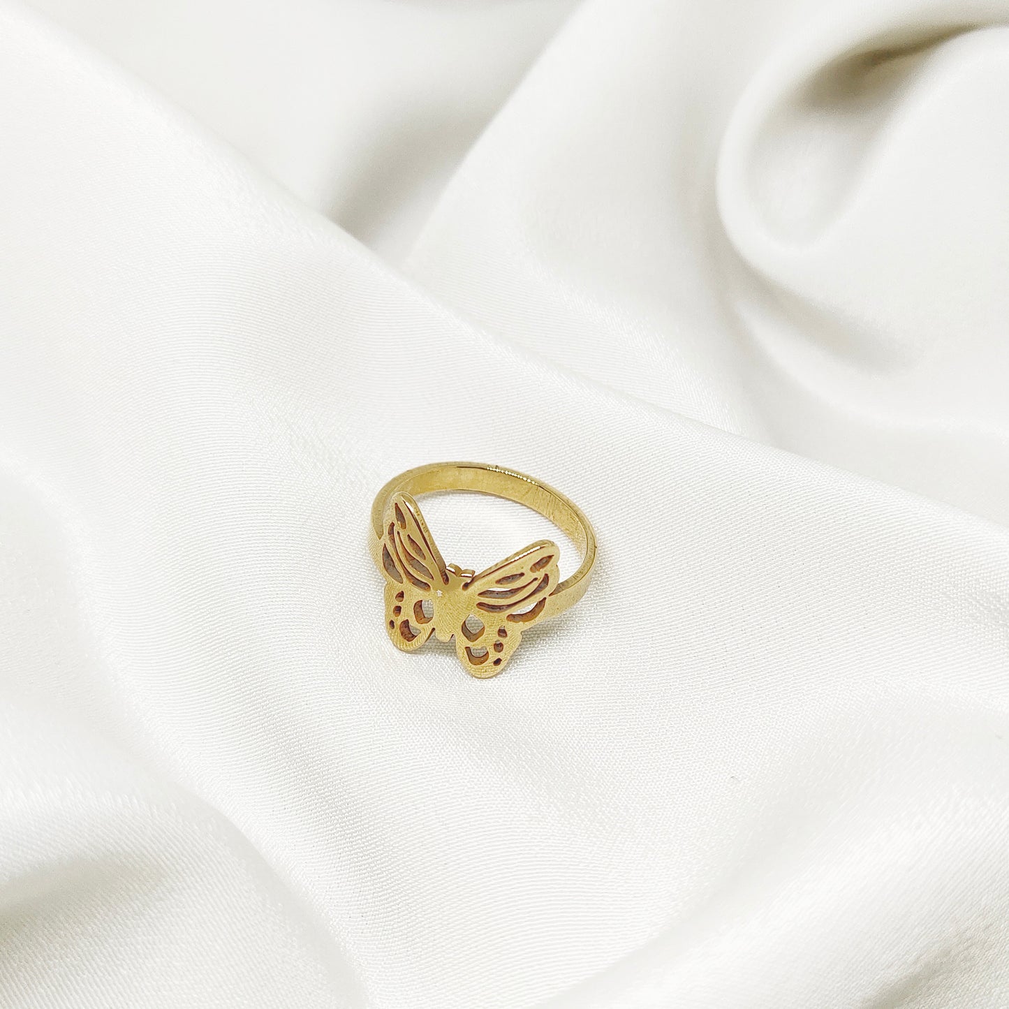 Fire Flutter Stainless Steel Fashion Ring