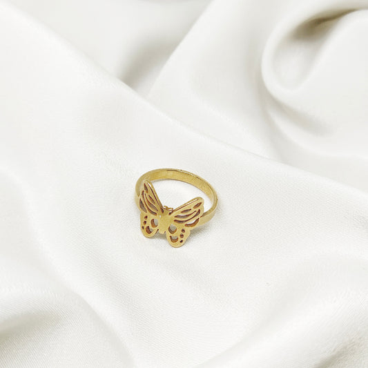 Fire Flutter Stainless Steel Fashion Ring